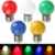 Janecrafts 1 Stück 3 Watt E27 LED Tropfenlampe Glühlampefür Biergartenlichterkette Bunt