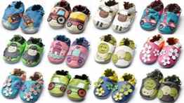 Jinwood designed by amsomo – Jungen – Maedchen – Hausschuhe – ECHT LEDER – Lederpuschen – Krabbelschuhe – soft sole / mini shoes div. Groeßen