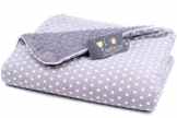 JoGo-Designs Super kuschelige Babydecke extra weich & flauschig zum schmusen. Allergiker geeignet. Die neue Lieblingsdecke für Dein Baby. Deutsches Label. Exklusives Design Sterne Grau