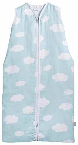 Jollein 048-529-65055 Schlafsack Sommer 110 cm, Mull Clouds jade