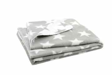 Jollein 514-511-64966 Decke Baumwolle, 75 x 100 cm, little star grau