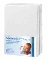 Julius Zöllner 8371000001 Jersey Doppelpack Spanntücher 90/40, weiß