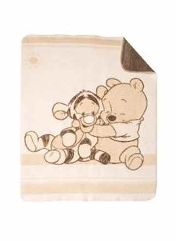 Julius Zöllner 9630010035 – Pooh und Tigger Jacquard-Decke gewebt, 75×100 cm