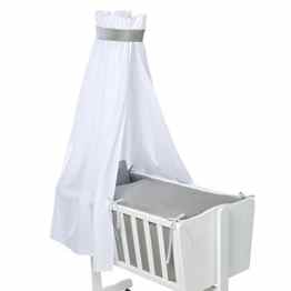 Julius Zöllner Himmel für Wiege / Stubenwagen ca. 125×195 uni silver