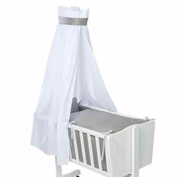 Julius Zöllner Himmel für Wiege / Stubenwagen ca. 125×195 uni silver