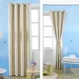 KINLO® 1 Stück 145*175cm (BreitexLänge) Vorhang blackout gardinen blickdicht Beige Verdunklungsvorhang mit Ösen 100% Polyester Schlaufenschal für Wohnzimmer Wärmeschutz & Geräuschreduzierung 2 Jahren Garantie