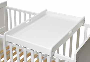 KOKO- Wickelbrett | Wickeltisch | EMIL | Wickelaufsatz für Betten 140×70 und 120×60 cm, weiss