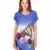 KRISP Damen Kurzarm Longshirt Langes Shirt Sommer Print Tshirt mit Aufdruck
