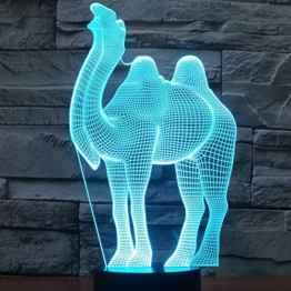 Kamel 3D optische LED Illusion Lampen, FZAI 7 Farbe blinkende Kunst Skulptur Lichter Schlafzimmer Schreibtisch Tisch Nacht Licht Awesome Geschenke