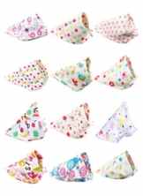 Kauftree 5/8/12er Baby Kinder Baumwolle Dreieckstuch Babylätzchen Lätzchen Babylatz Halstuch Spucktuch Set