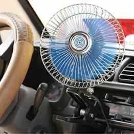 KeeKa Drehbar 12V Klemmbar Auto Ventilator Lüfter Kühler Zigarettenanzünder für Auto Camping Boot (Farbe Zufällig)
