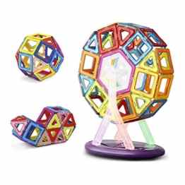 Keten Magnetische Bausteine 52 Teile-Bausteinen Bausatz Konstruktion – Verbessertes magnetisches Bau Stapelset Lernspiel für Kinder über drei Jahren