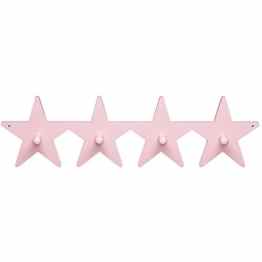 Kids Concept 122486 Kleiderhaken 4-fach Star rosa