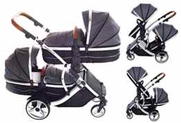 Kids Kargo Duellette 21, Doppelkinderwagen, Combi Travel System, neue Auswahl an Farben