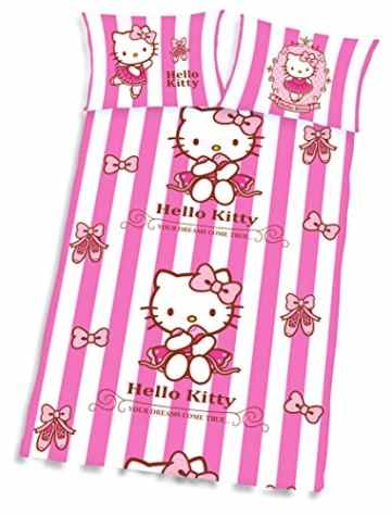 Kinder-Bettwäsche Hello Kitty „Your Dream Come True“ Bezug 100x135cm Kissen 40x60cm 100%Baumwolle