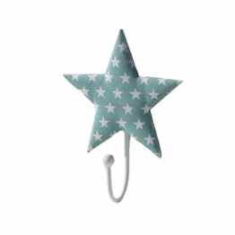 Kinder Garderobe Einzelhaken Stern Textilbespannung 4 Farben