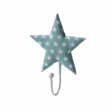 Kinder Garderobe Einzelhaken Stern Textilbespannung 4 Farben
