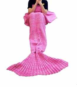 Kinder Meerjungfrau Decke, Handgemachte häkeln Sofa Quilt Wohnzimmer alle Jahreszeiten Mermaid Schwanz Schlafsack