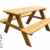 Kinder-Sitzgruppe Picknicktisch Spieltisch – kinderfreundlich lasiert, Holz FSC®