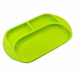 Kinder-Teller mit Unterteilung, Baby-Schüssel auch für unterwegs, Silikon Tischset, Plastzset