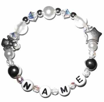 Kinderarmband – Namensarmband – Armband mit Namen – Engel – silber
