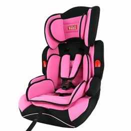 Kinderautositz Autokindersitz 9-36 kg Autositz Kindersitz Gruppe 1+2+3 rosa/schwarz – H 05 (10250)