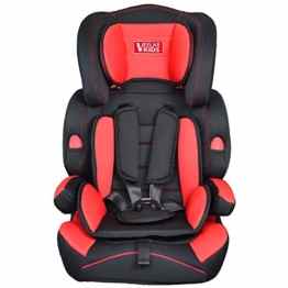 Kinderautositz Autokindersitz 9-36 kg Autositz Kindersitz Gruppe 1+2+3 rot/schwarz – T01 (10270)
