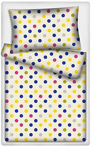 Kinderbettwäsche Minipunkte (Design 1) 2-tlg. 100% Baumwolle 40×60 + 100×135 cm mit Reißverschluss