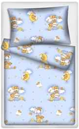 Kinderbettwäsche Schlafenszeit 2-tlg. 100% Baumwolle 40×60 + 100×135 cm mit Reißverschluss