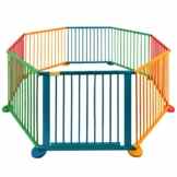 Kindergitter Kinderschutzgitter Absperrgitter Laufgitter Türgitter Treppenschutzgitter Klappbar mit 8 Elementen Laufstall