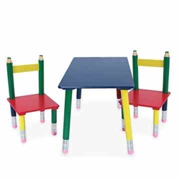 Kindersitzgruppe Tisch und 2 Stühle Stift-Design