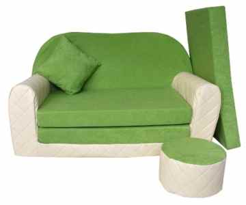 Kindersofa zum Aufklappen + Hocker Pik W282 01