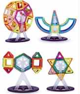 Klare Farben Magnetic Fliesen Deluxe Gebäude Set mit Auto Free Bonus Bag