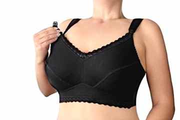 Klassischer Still-BH ohne Bügel in Schwarz und Weiß, Gr. 80-105 F-J