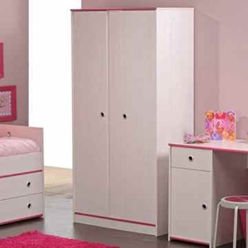 Kleiderschrank Kinder Schrank kiefer weiß 2-türig Clarence Pharao24