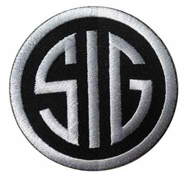 Klettverschluss VELCRO Sig Sauer Firearms Black Silver Embroidered Army biker Military Aufnaher Patch