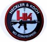 Klettverschluss Velcro HK Firearms Heckler & Koch No Compromise MP5 Tactical Army Military Airsoft Paintball 3 “ Aufnaher Patch