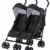 Knorr-baby 832100 Geschwisterwagen Side by Side, schwarz