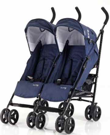 Knorr-baby 832200 Geschwisterwagen Side by Side, navy blue