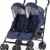 Knorr-baby 832200 Geschwisterwagen Side by Side, navy blue