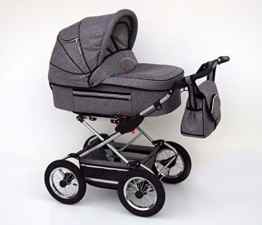 Kombikinderwagen Kinderwagen 2in1 Buggy Pram Fanari grey