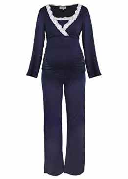 Komfortabler Stillpyjama-Stillnachthemd für Schwangere in Lang oder Kurz für Damen in Blau, Grau, Rosa (2000)