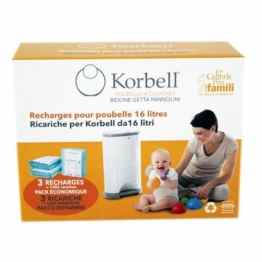 Korbell M250DR3 3x Nachfüllpacks Windeleimer, 16L