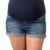 Kurze Jeans Umstandsshorts / Umstandshose mit Bauchband für Sommer 9037