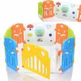 LCP Kids CORRAL Laufgitter Gr. M – mehrseitiger Baby und Kinder Laufstall Krabbelpark mit tür und Spielzeugboard