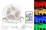 LED Streifen,LED Bänder 5m (16.4ft )mit 150 LEDS, SMD 5050 LED Flexibler Heller Streifen,RGB LED Strip,6 Farben, 4 Modi mit 24keys Remote,12V.LED Beleuchtung( multi-color)