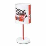 LED Tischleuchte Racing, Schirm mit Autos, H 32 cm, Ø 12 cm, 0,72W LED integriert, Metall / Kunststoff, weiß / rot-schwarz