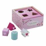 LITTLE DUTCH 4350 Formen Steck Spiel aus Holz – pink blossom