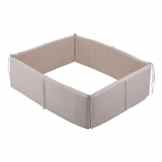 LITTLE DUTCH 5864 Laufgitterumrandung beige mit weißen Sternen Größe: 75 x 95 x 30 cm