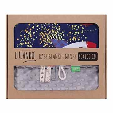 LULANDO Babydecke Kuscheldecke Krabbeldecke (80×100 cm). Super weich und flauschig. Kuschelige Lieblingsdecke für Ihr Baby.
